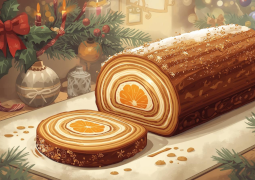 Bûche praliné insert mandarine